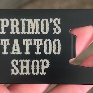 Laser engraved stainless steel bottle opener
