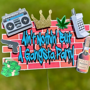 90&#39;s Hip Hop Cardstock Cake Topper for Any Occasion
