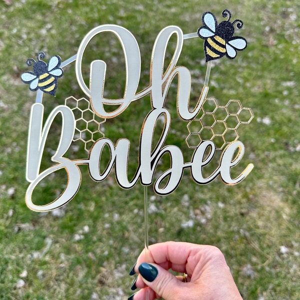 Oh Babee Honeybee Baby Shower Cake Topper