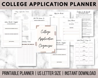 College Application Planner, College Admissions Tracker