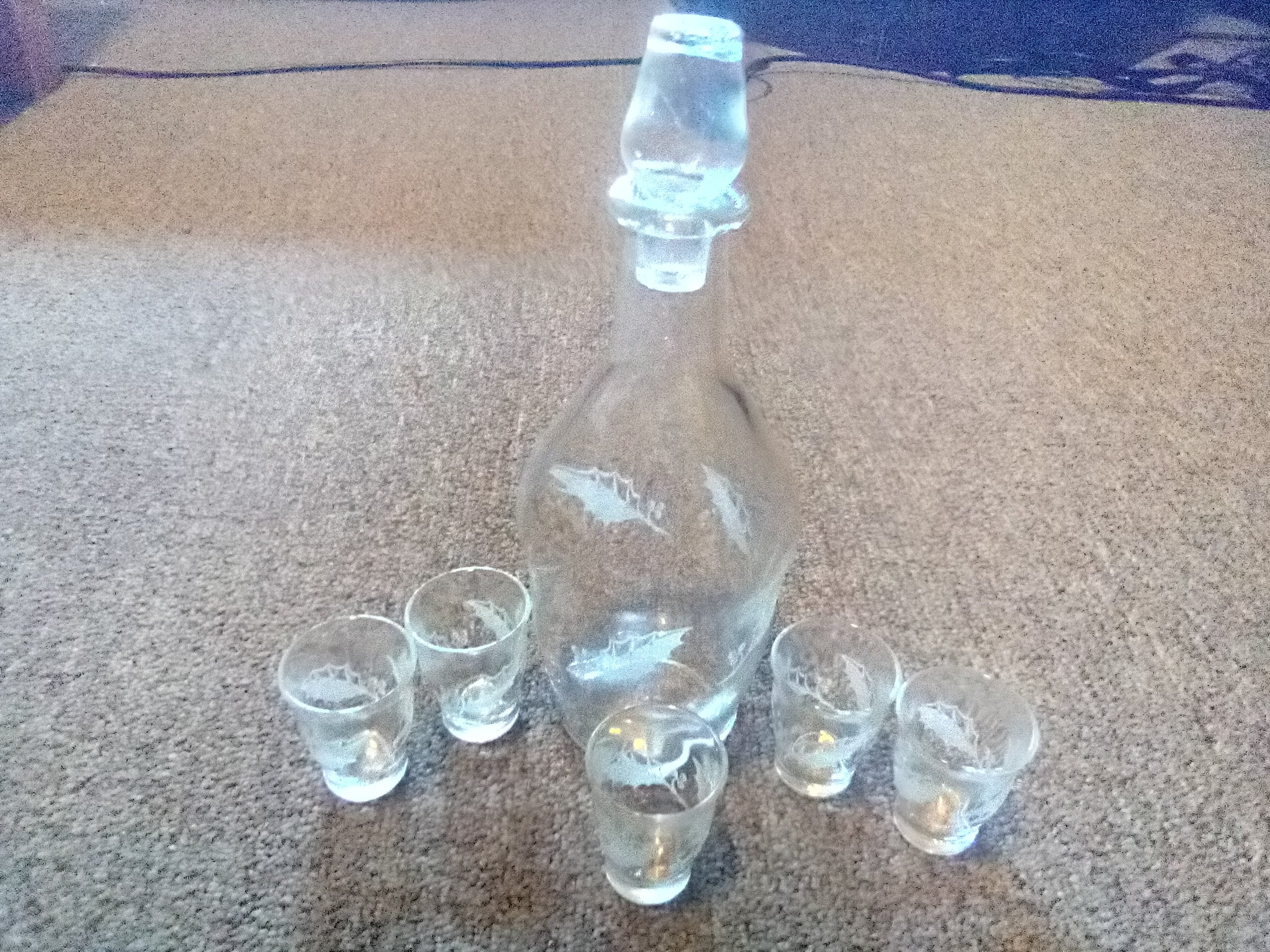 Carafe à Whisky En Cristal + 5 Verres - Set élégant