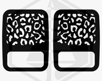 Rücklicht Abdeckungen für Jeep Gladiator 2020-Present Halogen Leopard Print