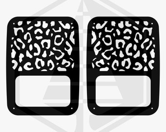 Rücklichter Cover für Wrangler JK 2007-2017 Leopard Print Gepard