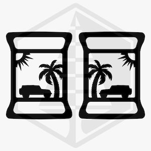 Beach Scene taillight covers for Jeep Wrangler 2018-Present for LED
