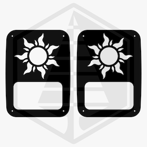 Tail Light Covers For Jeep Wrangler JK 2007-2017 Sun