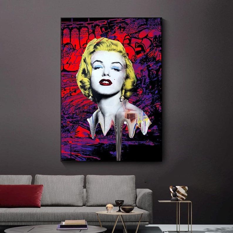 Marilyn Monroe Banana Canvas Painting Print Poster - Etsy