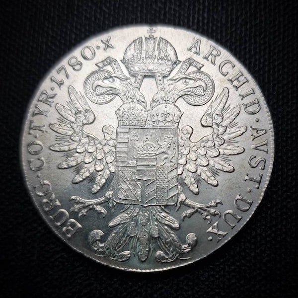 Stunning Silver one Thaler coin from Austria with the mint date 1780