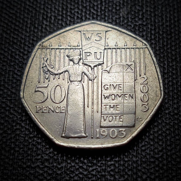 Rare Suffragette 50p coin from the UK