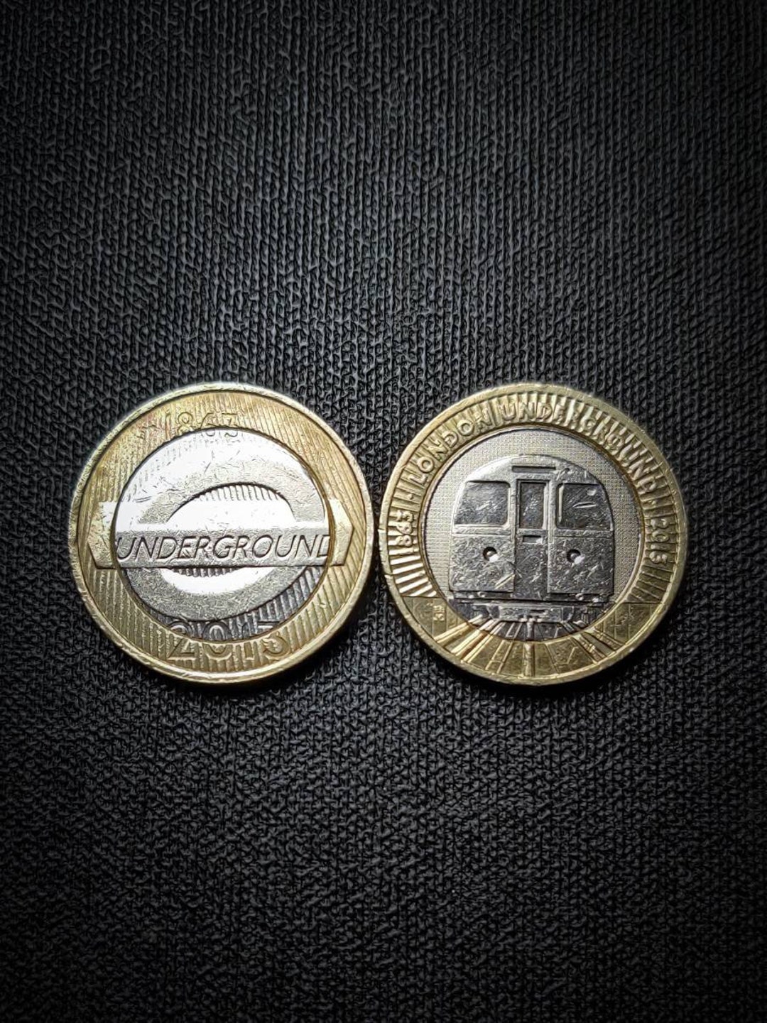 London Underground Set 2 Pounds Coin From the UK Etsy UK