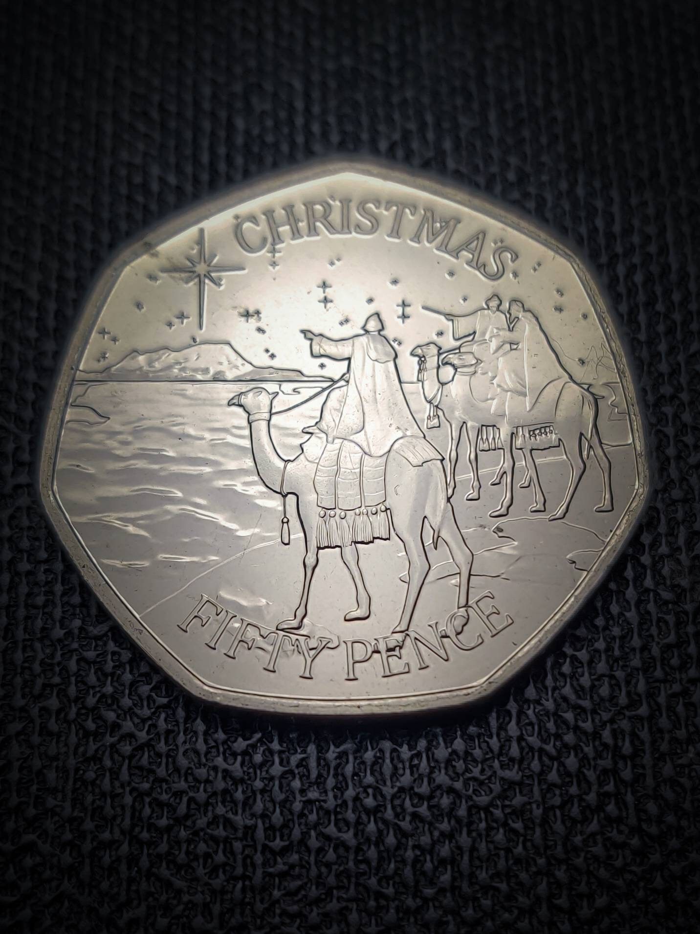 Christmas 50p Rare Coin From Gibraltar In Uncirculated, 60 OFF