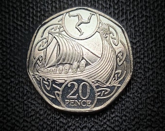 Stunning Viking 20p coin from the Isle of Man