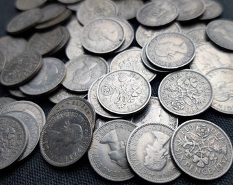 Lovely Sixpence coin Select date and year from dropdown