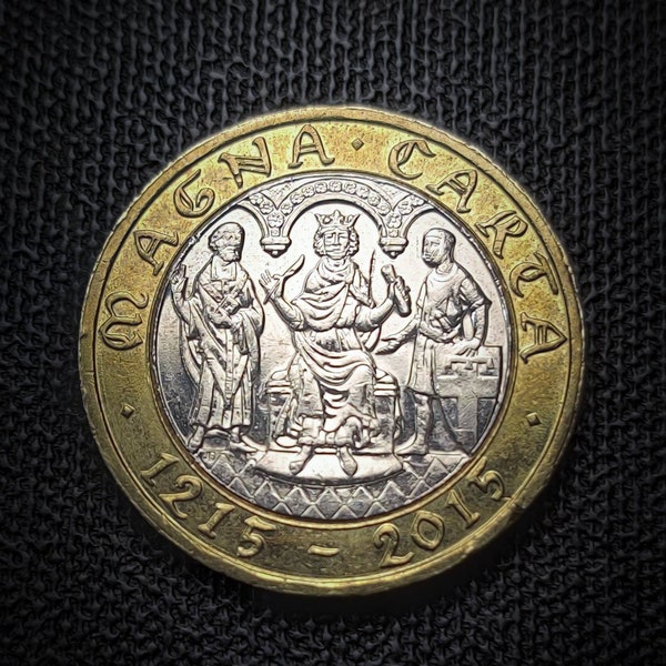 Rare Magna Carta 2 pounds coin from the UK