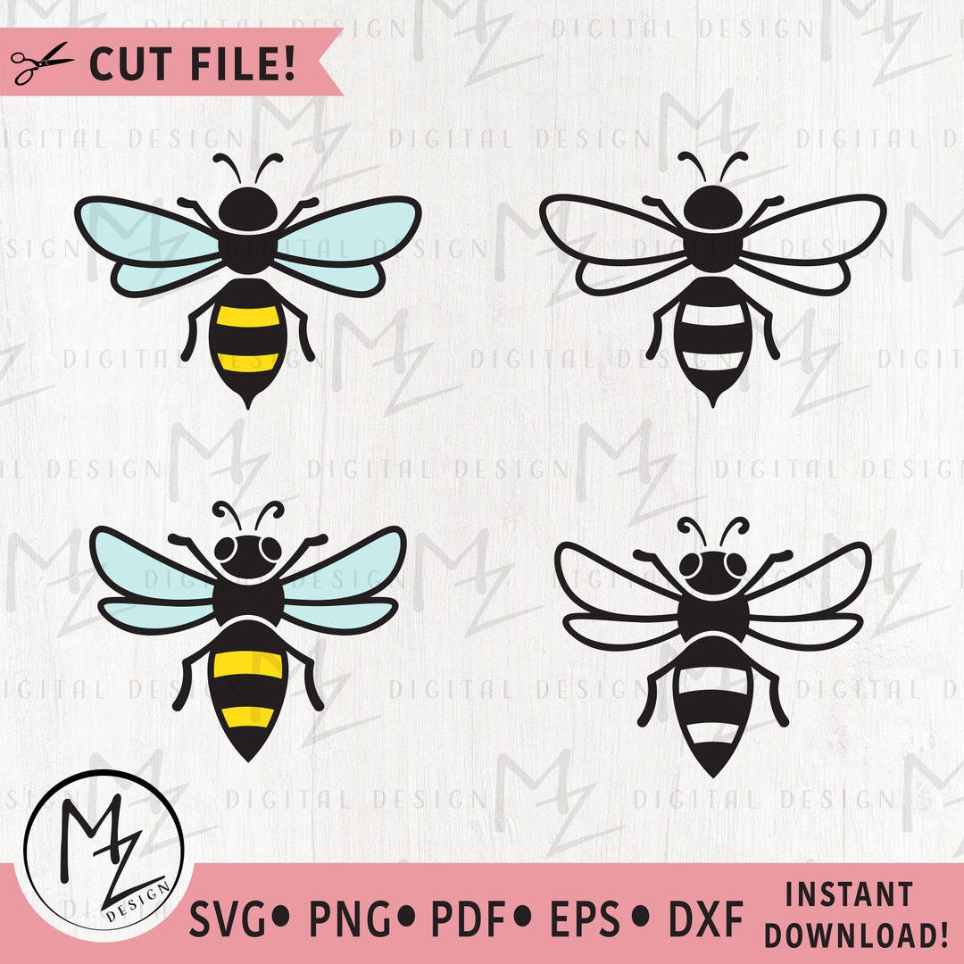 Bee SVG Cut File Bumble Bee Cutting File Cute Honey Bee Svg Honeybee ...