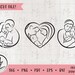 Mom Dad Baby Love SVG Mother and Father Holding Baby Mom Dad Baby Heart ...