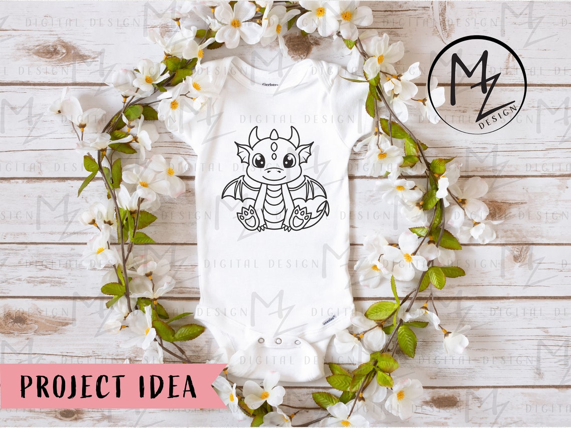 Baby Dragon SVG | Fantasy SVG | Cute Mythical Animal SVG | Cricut ...