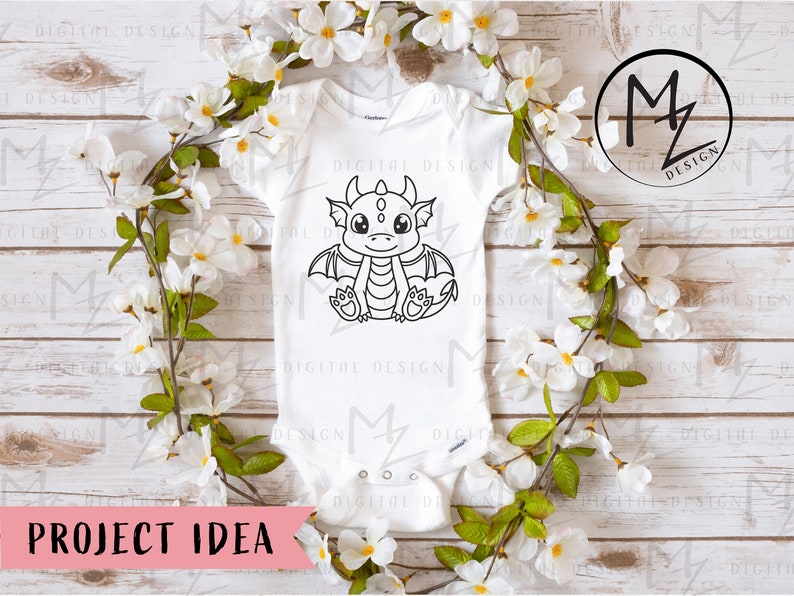 Baby Dragon SVG | Fantasy SVG | Cute Mythical Animal SVG | Cricut ...