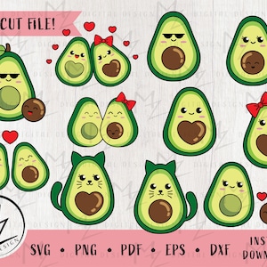 Cute Avocado Bundle Svg,Mamacado Svg,Dadacado Svg,Valentine’s Day Svg,Better Half Svg,Baby Shower svg,Silhouette,Cricut,Vinyl,Iron on