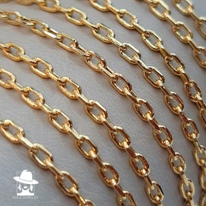 18K Solid Gold Cable Chain Necklace – Real 18 Karat Gold with Solid Links, 2mm Thick, Available in 18&quot; to 26&quot; Lengths!
