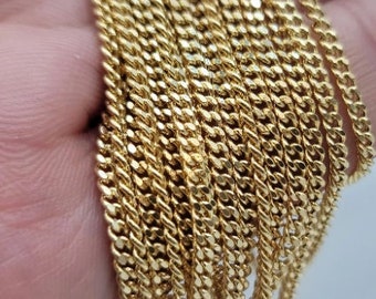 18K Solid Gold Miami Cuban Link Chain Necklace/18K Yellow Cuban Necklace/ 18.5"- 21.5" Link Cuban Chain for Men & Woman/ Birthday Gift!