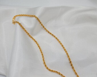 Bestewelry Catene in ottone placcato oro 18 K in vero ottone testurizzato, 2,5 x 3