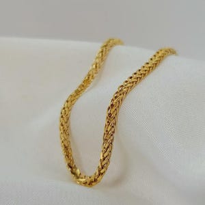 18K Solid Gold Franco Bracelet18K Real Gold Franco Foxtail Chain Bracelet 8 Lengths - 2.65mm Diamond-cut Franco For Men & Women Gift!