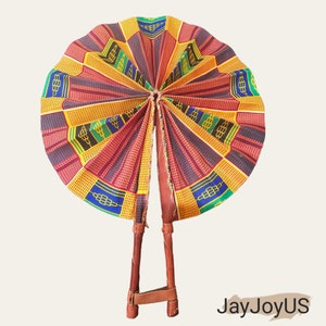 African Fabric Folding Fan, Ankara Fan, Fabric Fan