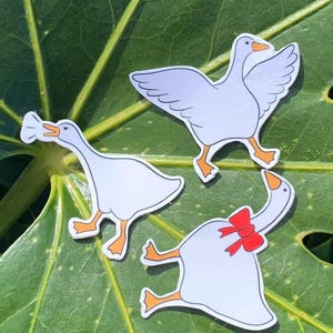 Three goose stickers - vinyl, water resistant