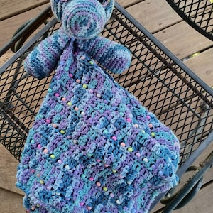 Dinosaur Lovey - multi colored Dinosaur Crochet soft Sensory Beaded