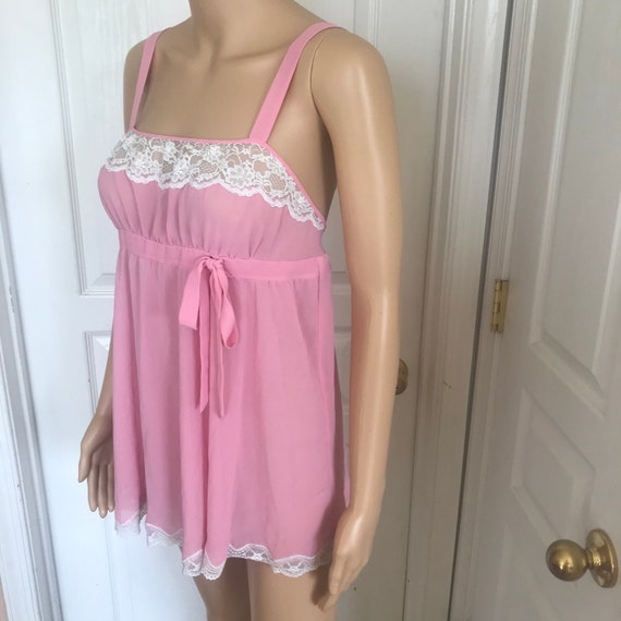 Dreamy Vintage Y2K Victoria’s Pink Milkmaid Cami … - image 3