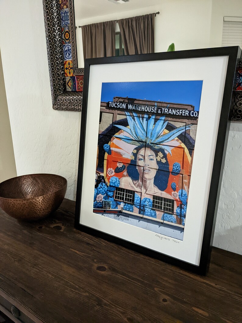 Tucson Arizona Desert Mural Color Wall Art Framed Etsy