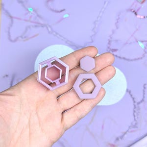 Hex Links Polymer Clay Cutter | Clay Earring Cutters | Basic Shapes for DIY earrings