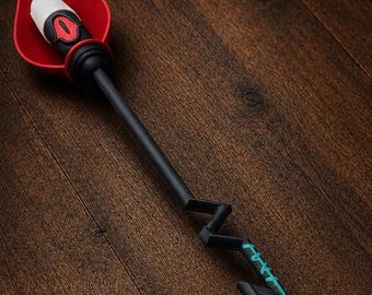 Accesorio de bastón de demonio de radio / Accesorio de cosplay de micrófono de demonio inspirado en hotel / Réplica de bastón de demonio de anime / Versión actualizada S2