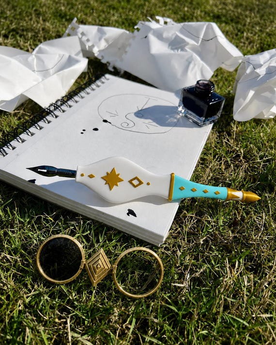 Witch Coco Qifrey | Hat Magic Wand Pen | Sigil Witchcraft | Novelty Cosplay Prop | Glasses Accessory