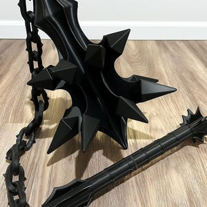 Réplique d'accessoire de fléau du roi des sorcières | Arme médiévale de cosplay d'étoile du matin | Arme Fantaisie Sorcière