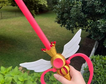 Sailing Wand Prop | Magical Girl Cosplay Accessory | Moon Anime Costume Wand | Fantasy Magic Wand Replica