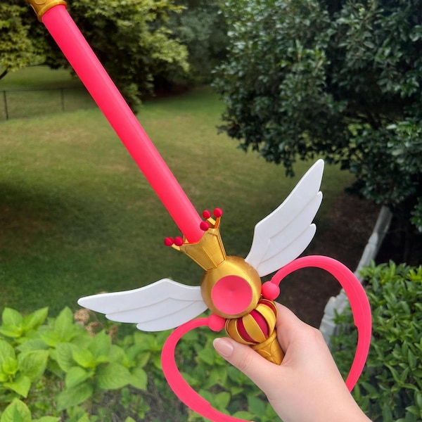 Sailing Wand Prop | Magical Girl Cosplay Accessory | Moon Anime Costume Wand | Fantasy Magic Wand Replica