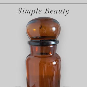 Vintage Belgian Glass Apothecary jar  with Bubble Top 1970s