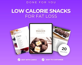 Low Calorie Recipes, DFY Meal Guide, Canva eBook Template, Fitness eBook Template, DFY Health Coaching Resource, DFY Meal Plan