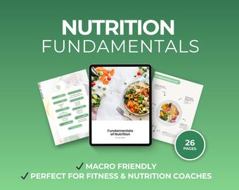 Nutrition & Fitness eBook, Fat Loss Meal Prep Guide, Editable Canva Template, Weight Loss Guide, Fitness Coach Resource