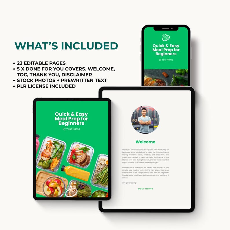 Meal Prep Guide for Beginners, Healthy Eating & Weight Loss, Printable Meal Planner, Recipes, Grocery Lists, Easy Weekly Meal Prep image 3
