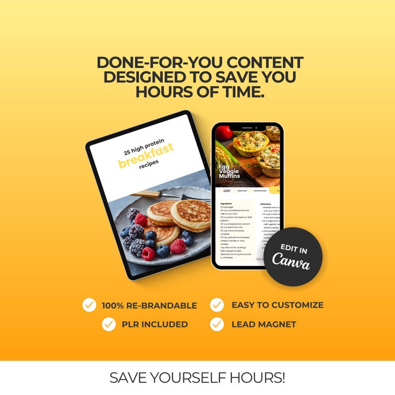 Low Calorie High Protein Recipes Fitness Coach Bundle, Editable Canva eBook Template, Meal Prep, Healthy Meals, Weight Loss DFY image 10