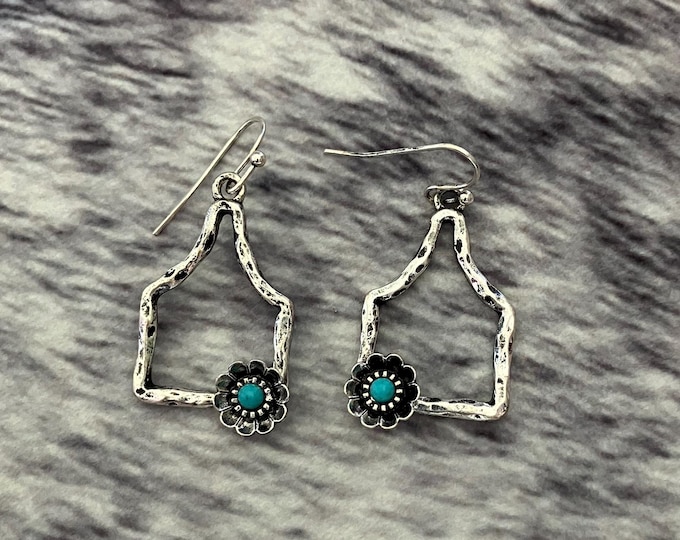 Cow Tag Earrings