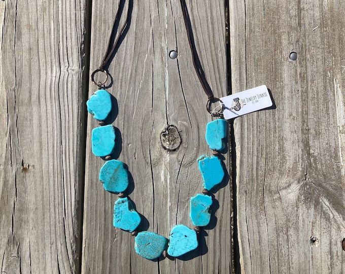 Turquoise Slab Necklace