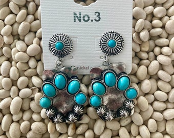 Pendientes de calabaza turquesa