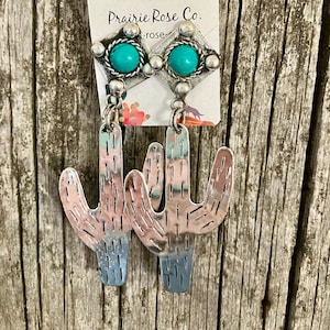 Turquoise Cactus Earring
