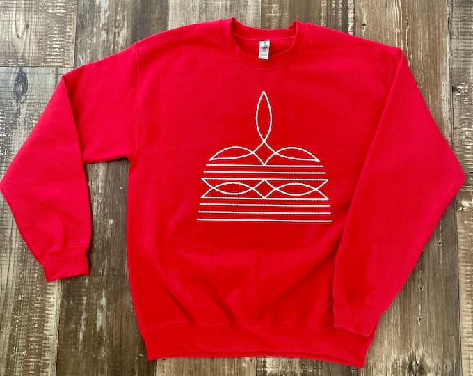 Boot Stitch Sweatshirt Red