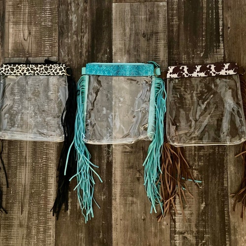 Clear Fringe Crossbody Bag NFR Clear Bag Etsy