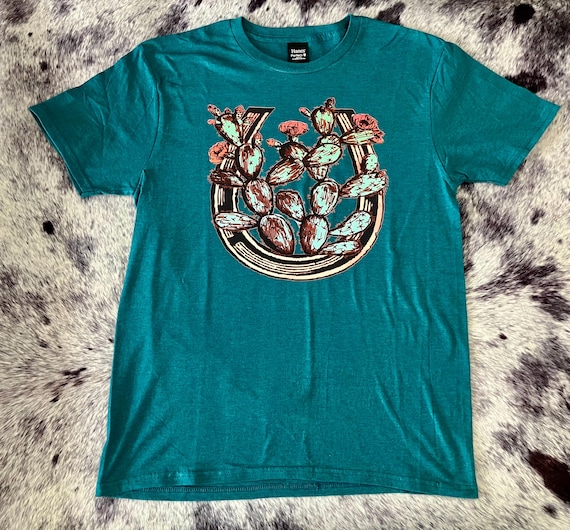 Cactus Horseshoe Western T-shirt