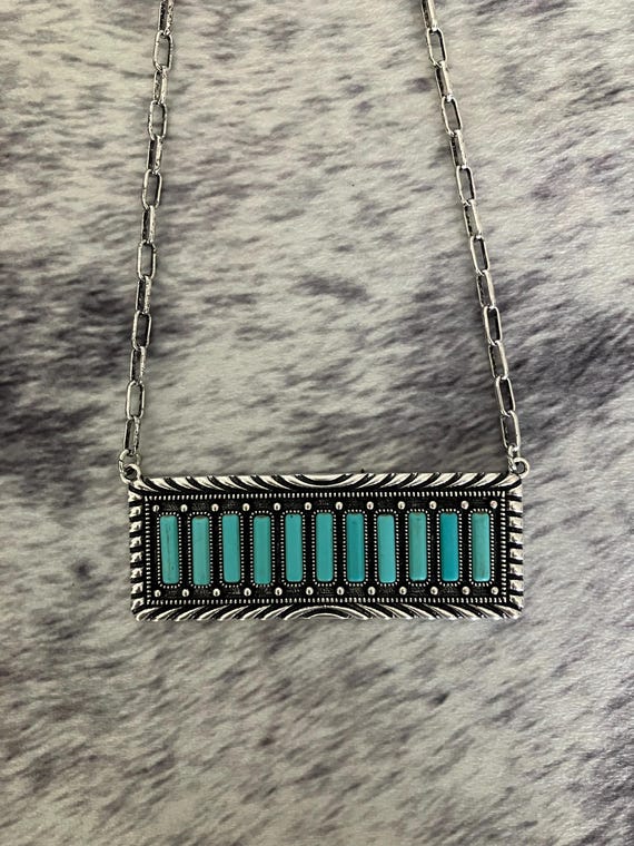 High Desert Turquoise Bar Necklace